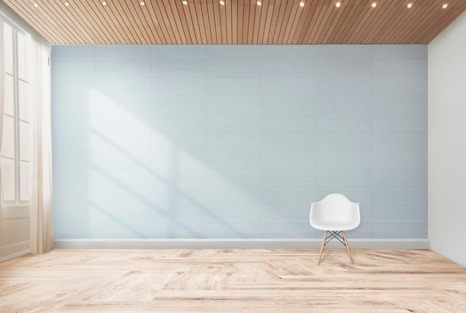 Untuk membuat ruangan yang hangat, plafon minimalis berbahan kayu bisa menjadi pilihan.