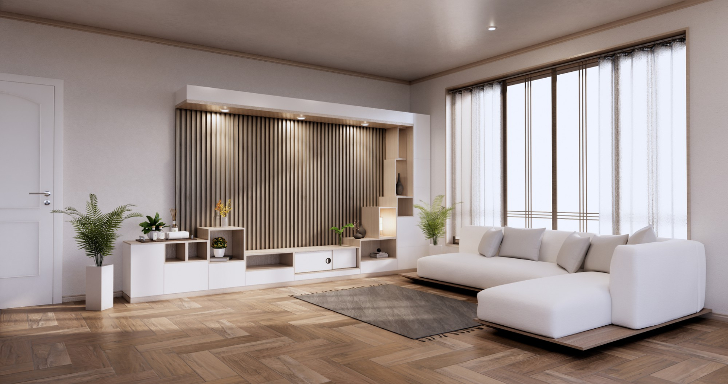 Ruang tamu dengan plafon minimalis akan cenderung terasa hangat dan nyaman.