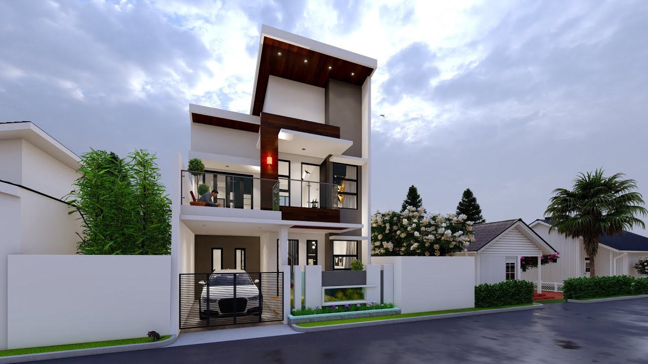 Desain rumah minimalis 2 kamar ukuran 7 x 10 bisa dibangun menjadi 3 lantai.