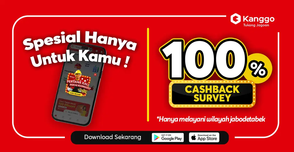 Cashback 100% Survey Untuk Pengerjaan Perbaikan Rumah!